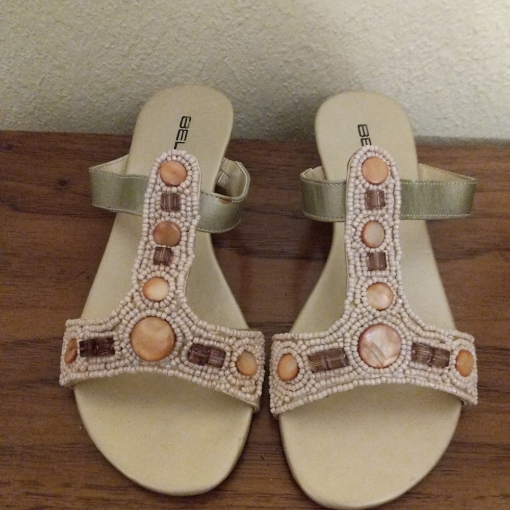 Cream color sandals